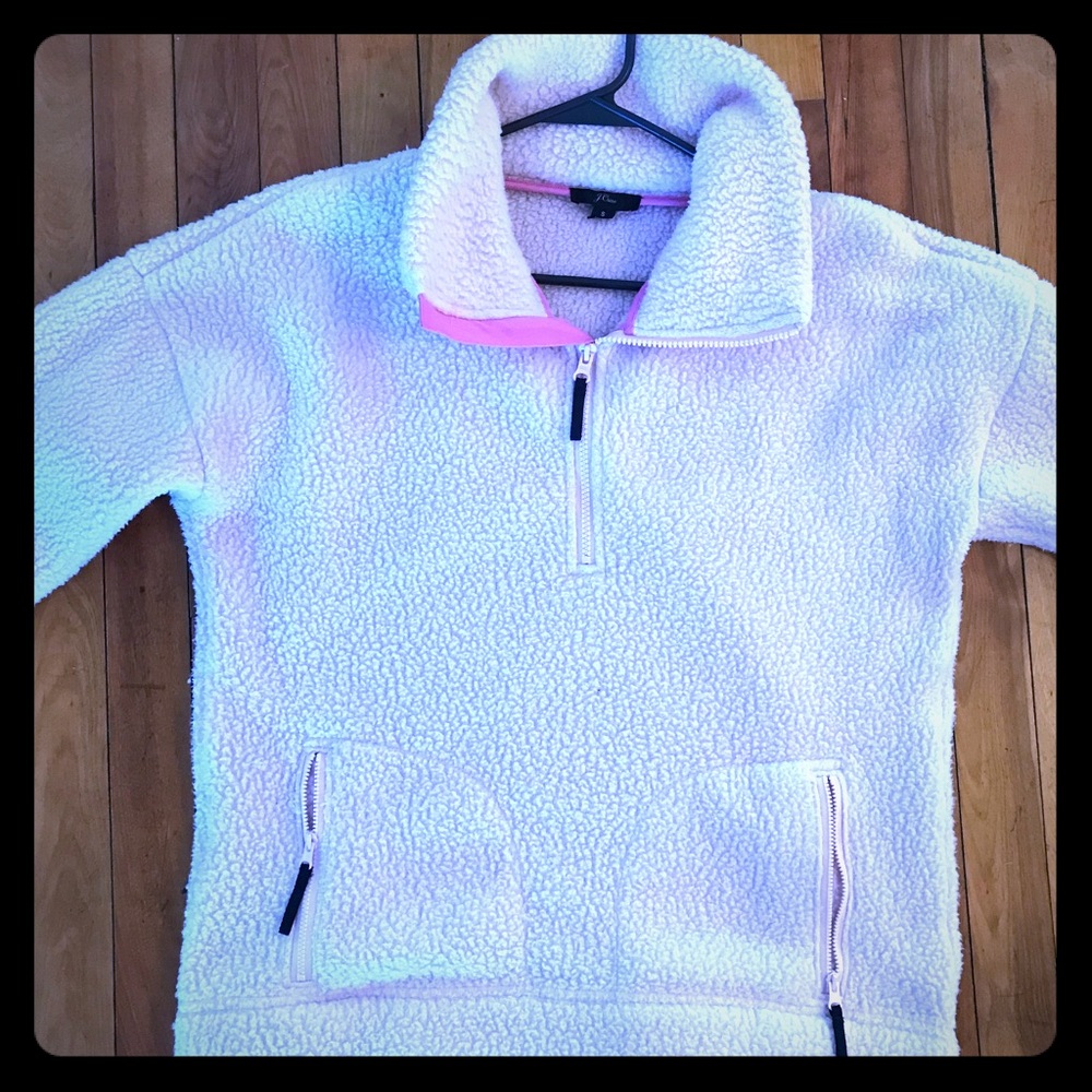 J Crew fleece half zip pullover